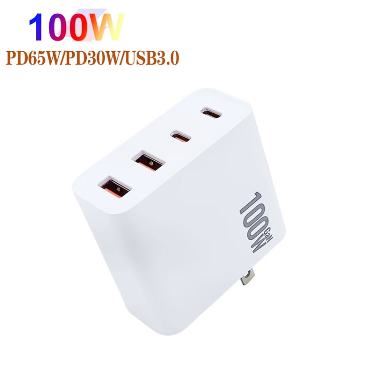 GaN 100W Dual USB + Dual USB-C/Type-C Multi Port Charger for Apple MacBook Series US / EU / UK / AU Plug - Cable & Adapter by PMC Jewellery | Online Shopping South Africa | PMC Jewellery | Buy Now Pay Later Mobicred