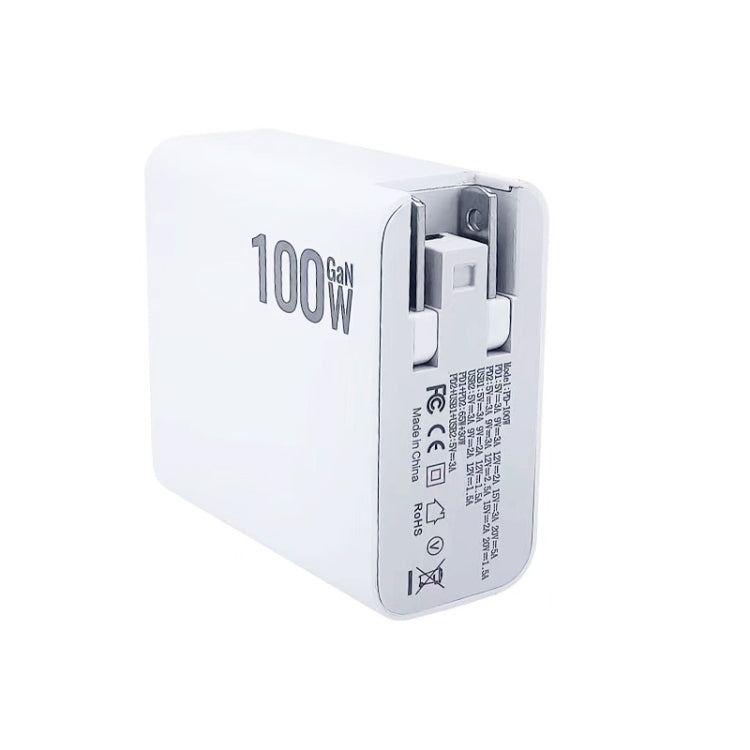 GaN 100W Dual USB+Dual USB-C/Type-C Multi Port Charger with  1.8m Type-C to MagSafe 1 / L Header Data Cable US Plug - Cable & Adapter by PMC Jewellery | Online Shopping South Africa | PMC Jewellery | Buy Now Pay Later Mobicred