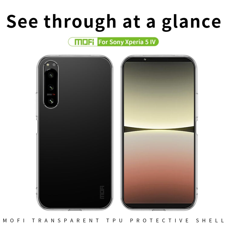 For Sony Xperia 5 IV MOFI Ming Series Ultra-thin TPU Phone Case(Transparent) - Sony Cases by MOFI | Online Shopping South Africa | PMC TechLife | Buy Now Pay Later Mobicred