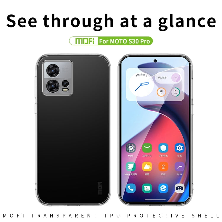 For Motorola Moto S30 Pro MOFI Ming Series Ultra-thin TPU Phone Case(Transparent) - Motorola Cases by MOFI | Online Shopping South Africa | PMC TechLife | Buy Now Pay Later Mobicred