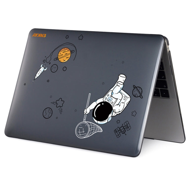 For MacBook Pro 14.2 A2442/A2779 2023 ENKAY Hat-Prince 3 in 1 Spaceman Pattern Laotop Protective Crystal Case with TPU Keyboard Film / Anti-dust Plugs, Version:EU(Spaceman No.2) - free shipping - PMC Jewellery - Order now!