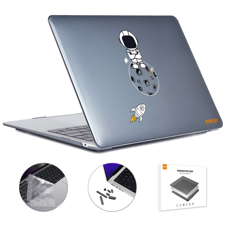 For MacBook Pro 16.2 A2485/A2880 2023 ENKAY Hat-Prince 3 in 1 Spaceman Pattern Laotop Protective Crystal Case with TPU Keyboard Film / Anti-dust Plugs, Version:EU(Spaceman No.4) - free shipping - PMC Jewellery - Order now!