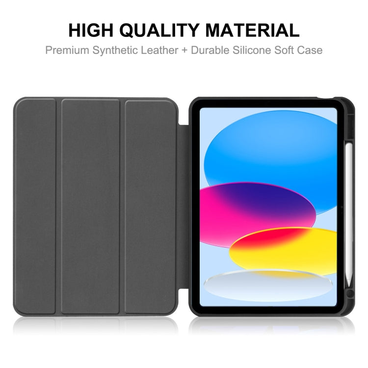 For iPad 2025 / 2022 ENKAY TPU Back Cover Smart Leather Stand Tablet Case with Pen Slot(Purple) - free shipping - PMc TechLife - Order now!