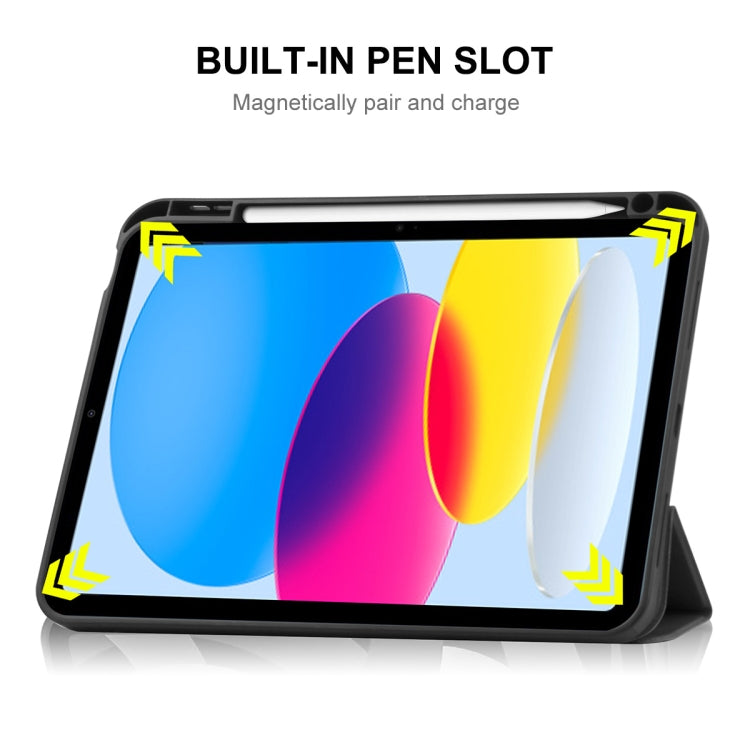 For iPad 2025 / 2022 ENKAY TPU Back Cover Smart Leather Stand Tablet Case with Pen Slot(Purple) - free shipping - PMc TechLife - Order now!