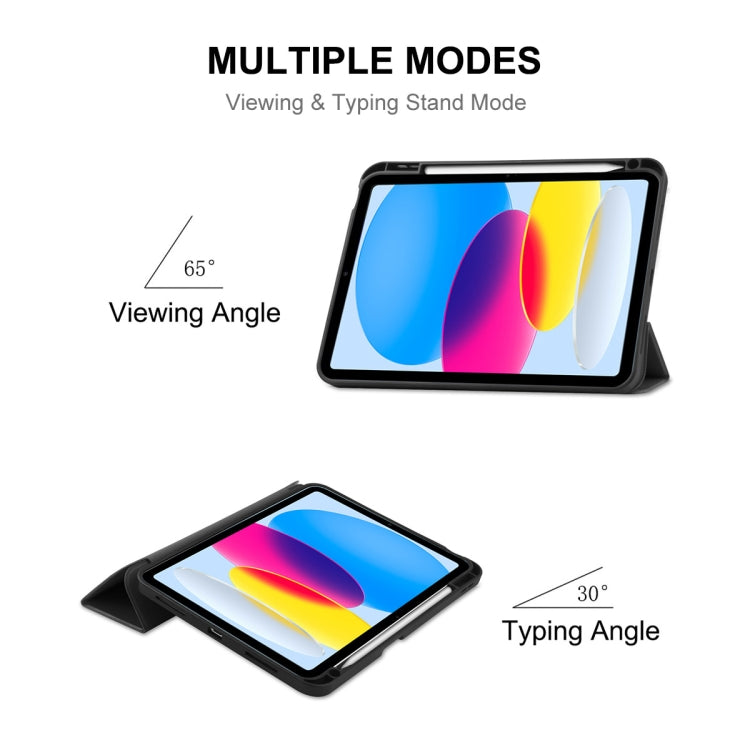 For iPad 2025 / 2022 ENKAY TPU Back Cover Smart Leather Stand Tablet Case with Pen Slot(Light Blue) - free shipping - PMc TechLife - Order now!