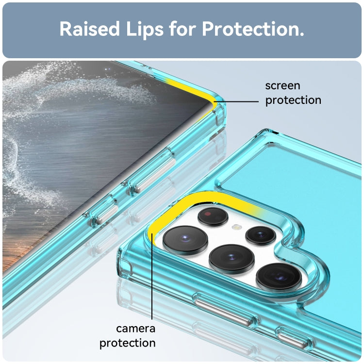 For Samsung Galaxy S23 Ultra 5G Candy Series TPU Phone Case(Transparent Blue) - Galaxy S23 Ultra 5G Cases by PMC TechLife | Online Shopping South Africa | PMC TechLife