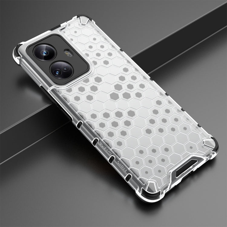 For Realme 10 Pro 5G Honeycomb Phone Case(White) - Realme Cases by PMC TechLife | Online Shopping South Africa | PMC TechLife | Buy Now Pay Later Mobicred