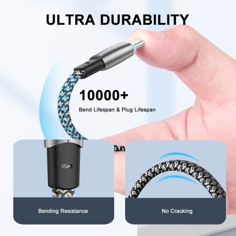 ENKAY Hat-Prince 65W USB-C / Type-C to Type-C 6A Fast Charging Data Weave Cable, Length:2m - free shipping - PMC TechLife - Order now!