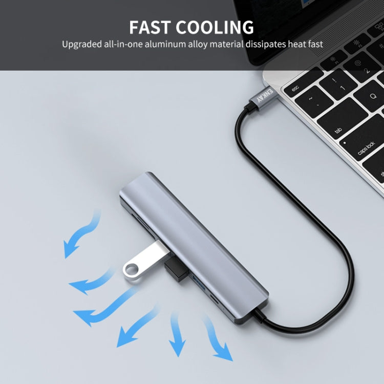 ENKAY Hat-Prince 7 in 1 Type-C to 4K HDMI Docking Station Adapter PD Quick Charge Hub SD/TF Card Reader - free shipping - PMC Jewellery - Order now!