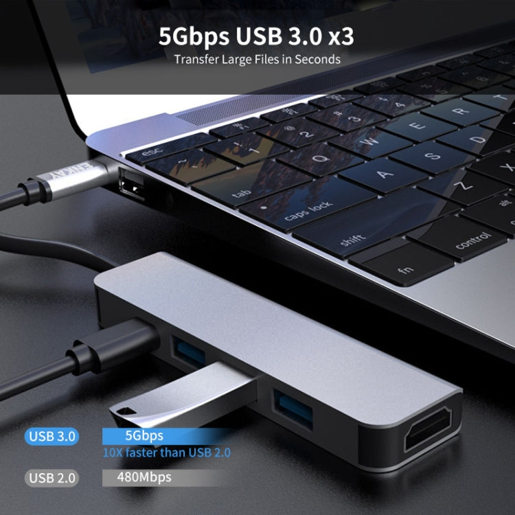 ENKAY Hat-Prince 5 in 1 Type-C Hub 4K HDMI Converter Docking Station USB 3.0 Adapter - free shipping - PMC Jewellery - Order now!