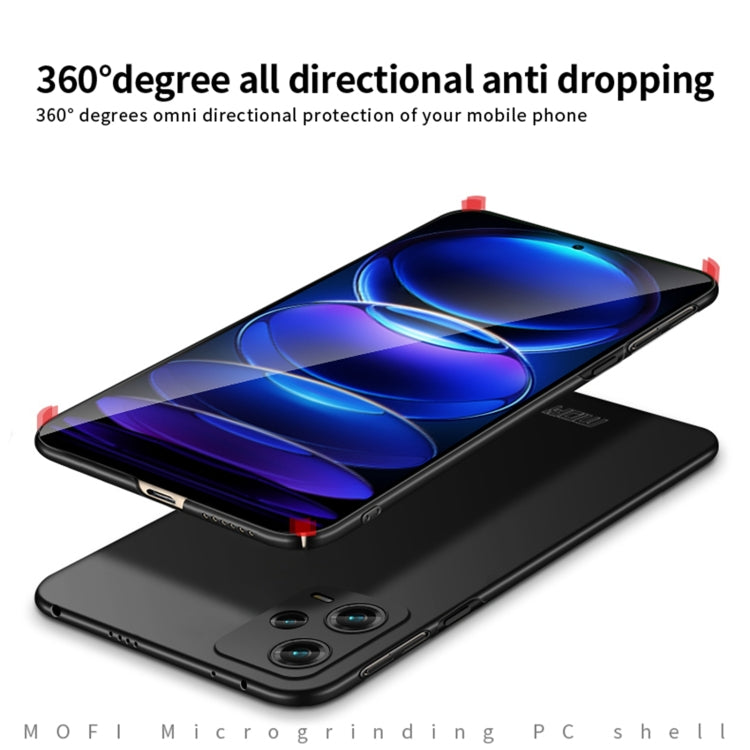 For Xiaomi Redmi Note 12 Pro+ China MOFI Micro Frosted PC Ultra-thin Hard Case(Blue) - Xiaomi Cases by MOFI | Online Shopping South Africa | PMC TechLife | Buy Now Pay Later Mobicred