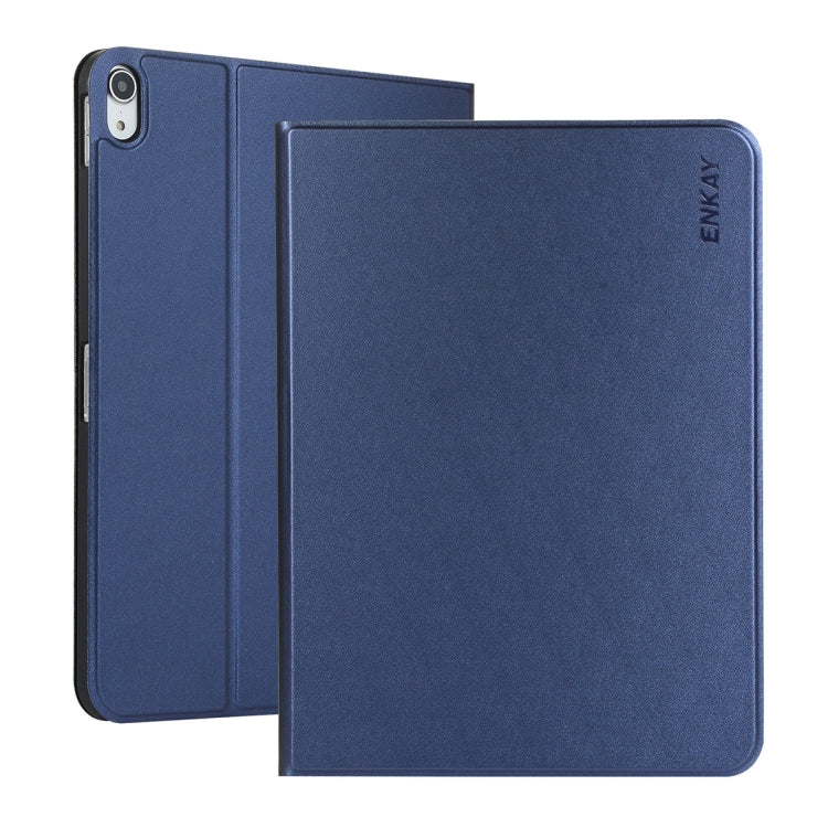 For iPad 2025 / 2022 ENKAY PC Back Cover Smart Leather Tablet Case with Pen Slot & Holder(Dark Blue) - free shipping - PMc TechLife - Order now!