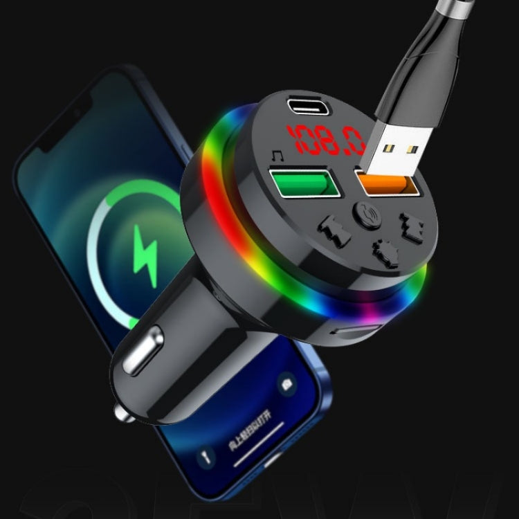 PDF15 FM Transmitter Bluetooth 5.0 Handsfree Car Kit Audio MP3 Player - Bluetooth Car Kits by PMC Jewellery | Online Shopping South Africa | PMC Jewellery | Buy Now Pay Later Mobicred