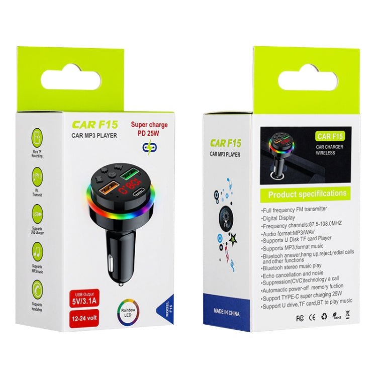 PDF15 FM Transmitter Bluetooth 5.0 Handsfree Car Kit Audio MP3 Player - Bluetooth Car Kits by PMC Jewellery | Online Shopping South Africa | PMC Jewellery | Buy Now Pay Later Mobicred