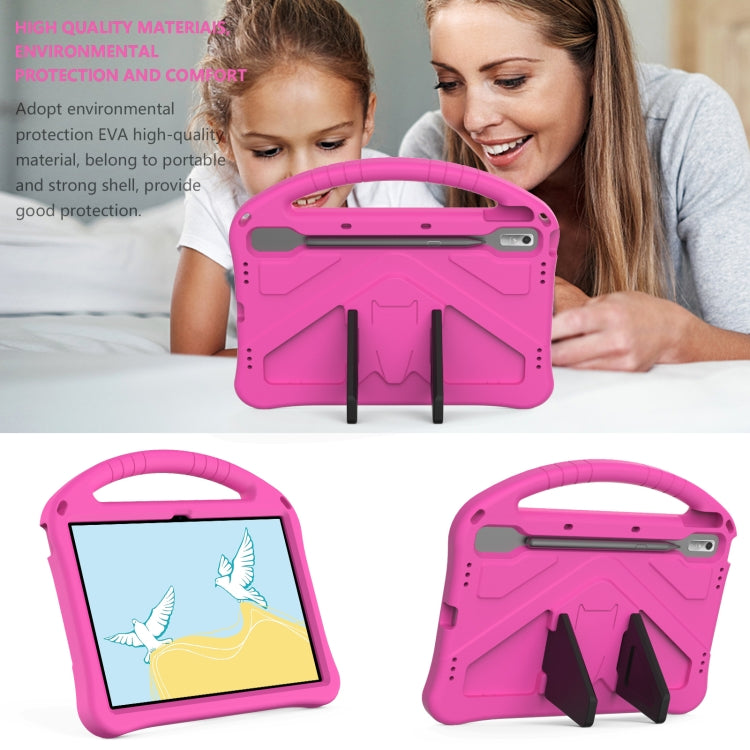 For Lenovo Tab P11 Pro 11.2 2023 TB-132FU / TB-138FC / P11 Pro11.5 2022 TB-J706F 2021 / TB-J716 2022 EVA Shockproof Tablet Case with Holder(Rose Red) - Lenovo by PMC TechLife | Online Shopping South Africa | PMC TechLife | Buy Now Pay Later Mobicred