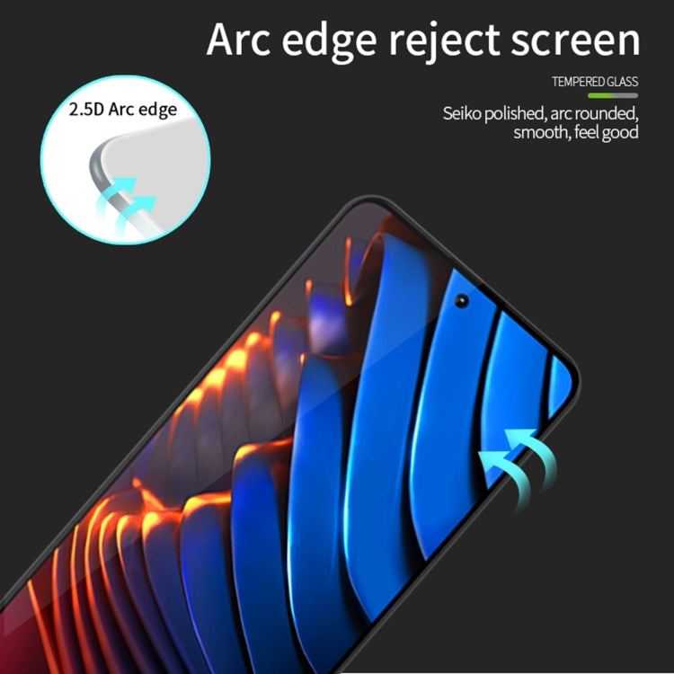 For Xiaomi Poco X5 Pro MOFI 9H 2.5D Full Screen Tempered Glass Film(Black) -  by MOFI | Online Shopping South Africa | PMC TechLife | Buy Now Pay Later Mobicred