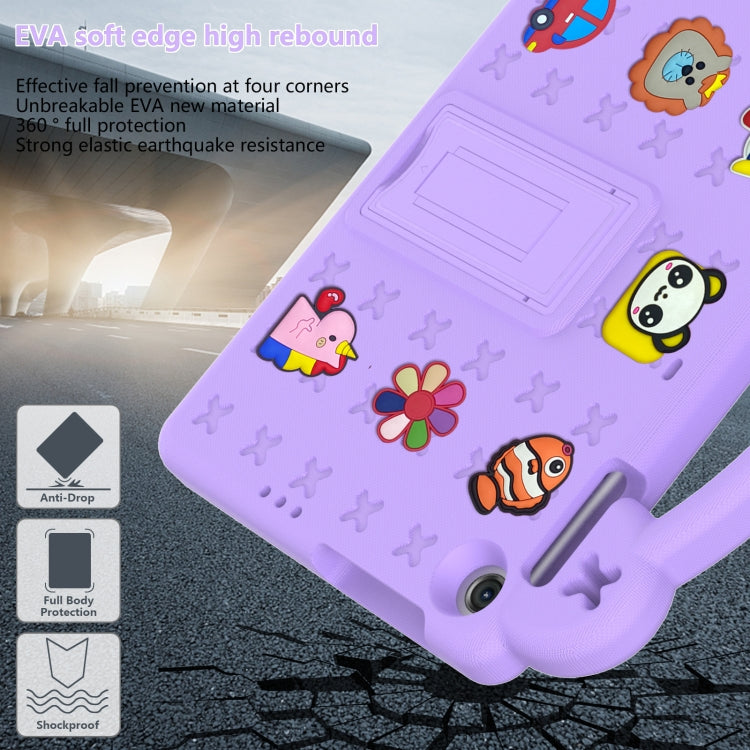For Lenovo Tab M10 3rd Gen TB328FU / TB328XU 2022 10.1 Handle Kickstand Children EVA Shockproof Tablet Case(Light Purple) - Lenovo by PMC TechLife | Online Shopping South Africa | PMC TechLife | Buy Now Pay Later Mobicred