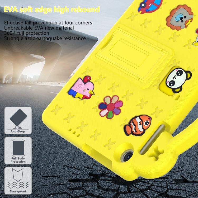 For Lenovo Tab M10 3rd Gen TB328FU / TB328XU 2022 10.1 Handle Kickstand Children EVA Shockproof Tablet Case(Yellow) - Lenovo by PMC TechLife | Online Shopping South Africa | PMC TechLife | Buy Now Pay Later Mobicred