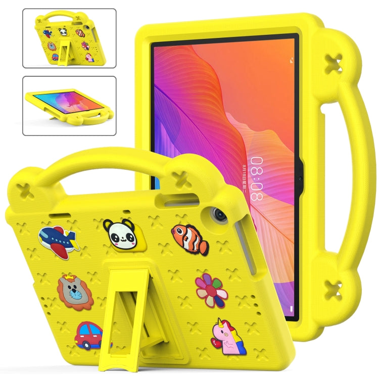 For Huawei MatePad T10S 10.1 / T10 9.7 / Honor Pad X8 10.1 Handle Kickstand Children EVA Shockproof Tablet Case(Yellow) - Honor by PMC TechLife | Online Shopping South Africa | PMC TechLife | Buy Now Pay Later Mobicred