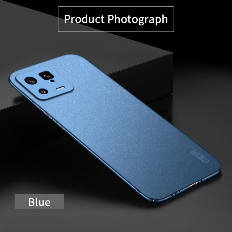 For Xiaomi 13 MOFI Fandun Series Frosted Ultra-thin PC Hard Phone Case(Blue) - 13 Pro Cases by MOFI | Online Shopping South Africa | PMC TechLife