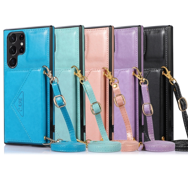 For Samsung Galaxy S23 Ultra 5G Cross-body Wallet Card Bag Leather Phone Case(Blue) - Galaxy S23 Ultra 5G Cases by PMC TechLife | Online Shopping South Africa | PMC TechLife