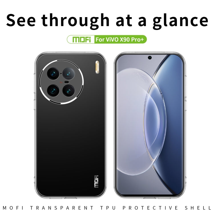 For vivo X90 Pro+ MOFI Ming Series Ultra-thin TPU Phone Case(Transparent) - free shipping - PMC TechLife - Order now!