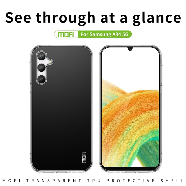 For Samsung Galaxy A34 5G MOFI Ming Series Ultra-thin TPU Phone Case - free shipping - PMC TechLife - Order now!