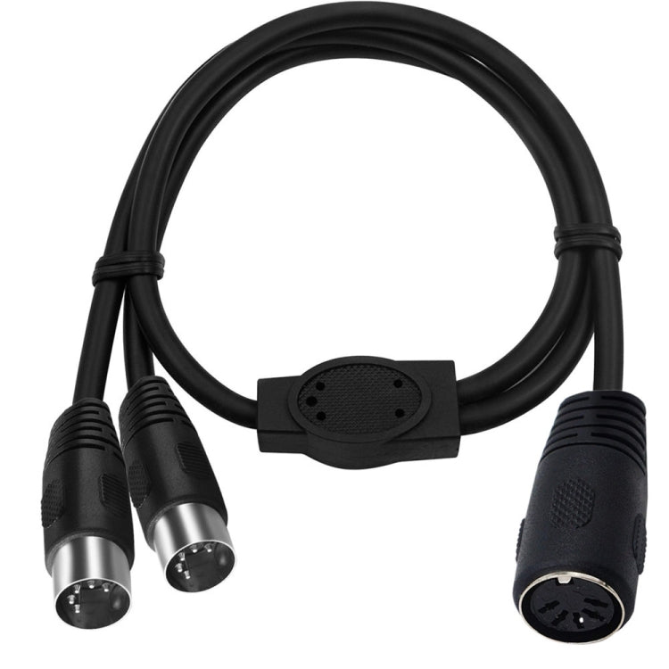 JUNSUNMAY MIDI 2 in 1 Din 5 Pin Male to Dual 2 Pin Female Cable Adapter, Cable Length: 50cm - Microphone Audio Cable & Connector by JUNSUNMAY | Online Shopping South Africa | PMC TechLife | Buy Now Pay Later Mobicred