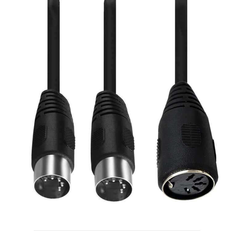 JUNSUNMAY MIDI 2 in 1 Din 5 Pin Male to Dual 2 Pin Female Cable Adapter, Cable Length: 50cm - Microphone Audio Cable & Connector by JUNSUNMAY | Online Shopping South Africa | PMC TechLife | Buy Now Pay Later Mobicred
