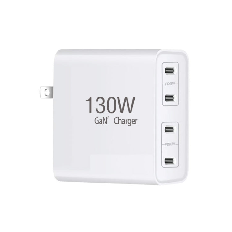 GaN 130W 4-Port USB-C PD65W / PD30W Multi Port Type-C Charger with  1.8m Type-C to MagSafe 1 / L Header Data Cable US Plug - Cable & Adapter by PMC Jewellery | Online Shopping South Africa | PMC Jewellery | Buy Now Pay Later Mobicred