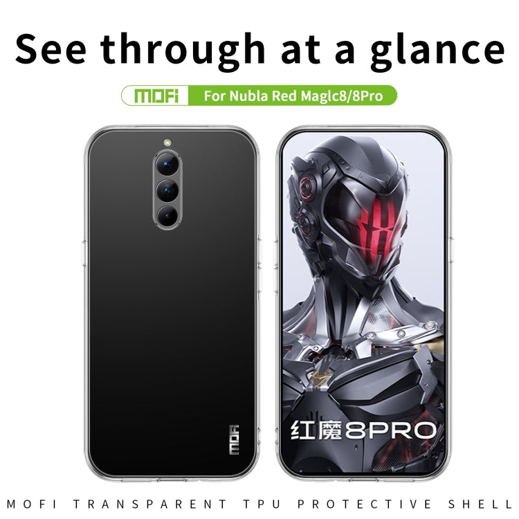 For ZTE Nubia Red Magic 8 / 8 Pro MOFI Ming Series Ultra-thin TPU Phone Case(Transparent) - ZTE Cases by MOFI | Online Shopping South Africa | PMC TechLife | Buy Now Pay Later Mobicred