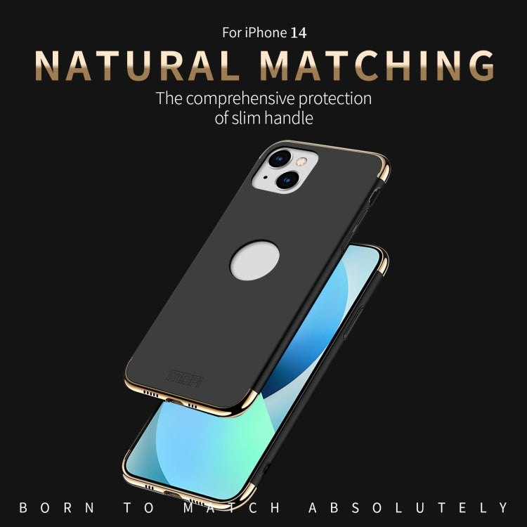 For iPhone 14 MOFI Yatun Series 3 in 1 Stitching PC Phone Case(Black) - iPhone 14 Cases by MOFI | Online Shopping South Africa | PMC TechLife