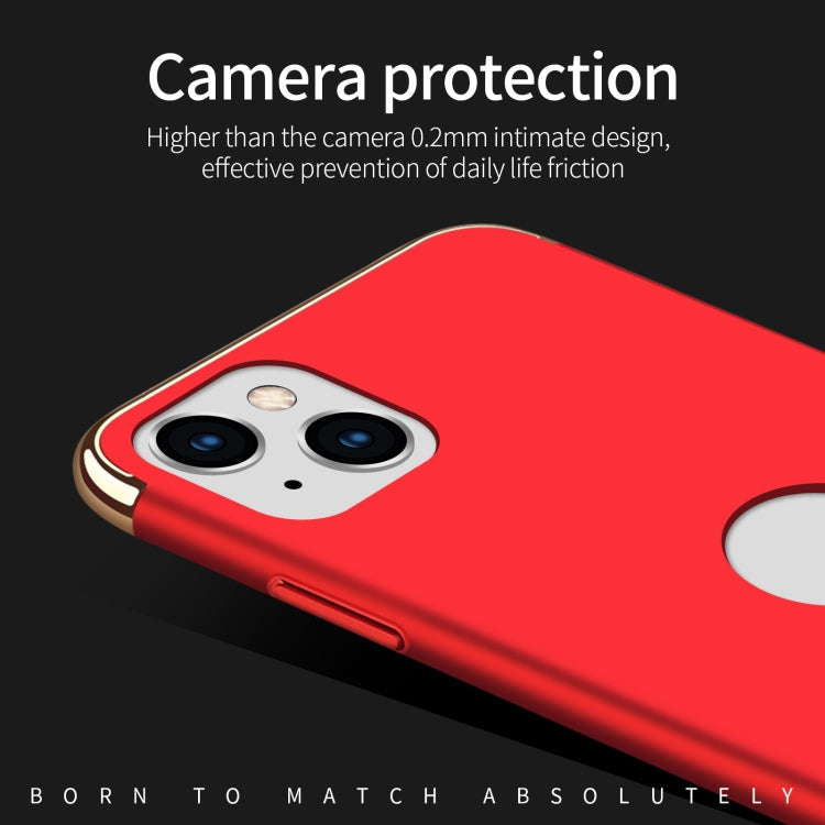 For iPhone 14 MOFI Yatun Series 3 in 1 Stitching PC Phone Case(Rose gold) - iPhone 14 Cases by MOFI | Online Shopping South Africa | PMC TechLife