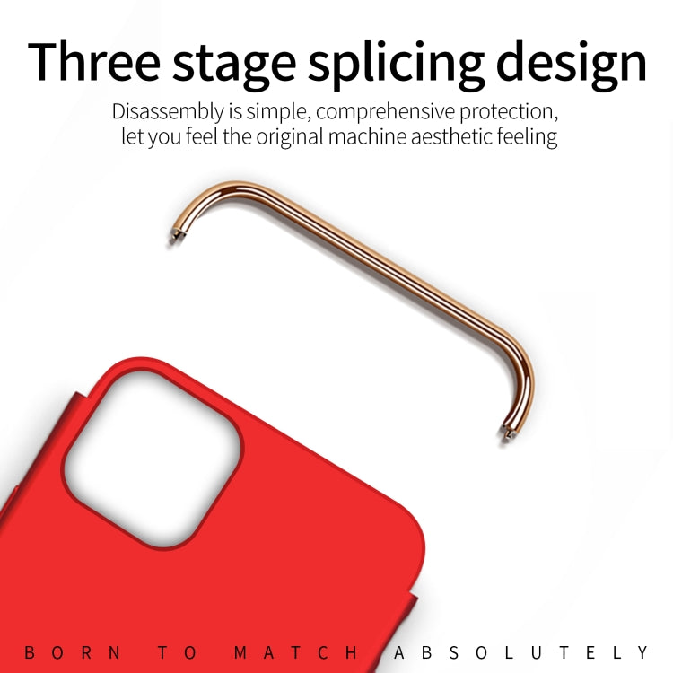 For iPhone 14 Plus MOFI Yatun Series 3 in 1 Stitching PC Phone Case(Rose gold) - iPhone 14 Plus Cases by MOFI | Online Shopping South Africa | PMC TechLife