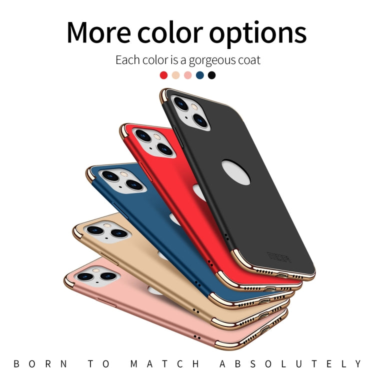 For iPhone 14 Plus MOFI Yatun Series 3 in 1 Stitching PC Phone Case(Gold) - iPhone 14 Plus Cases by MOFI | Online Shopping South Africa | PMC TechLife | Buy Now Pay Later Mobicred