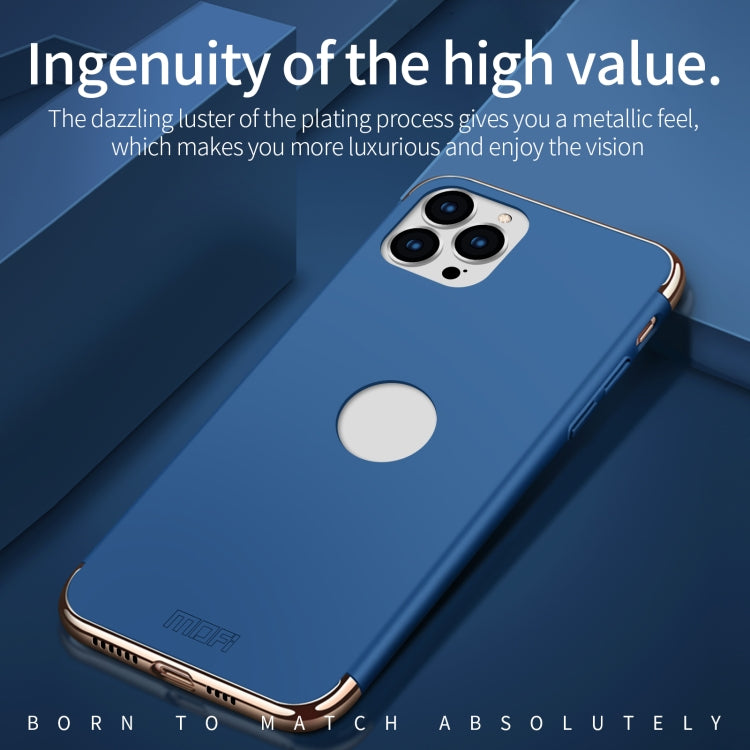 For iPhone 14 Pro Max MOFI Yatun Series 3 in 1 Stitching PC Phone Case(Blue) - iPhone 14 Pro Max Cases by MOFI | Online Shopping South Africa | PMC TechLife