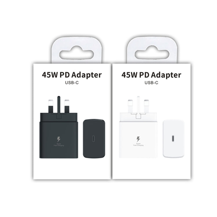 M135 45W USB-C / Type-C Port Fast Charger, UK Plug(Black) - USB Charger by PMC TechLife | Online Shopping South Africa | PMC TechLife | Buy Now Pay Later Mobicred