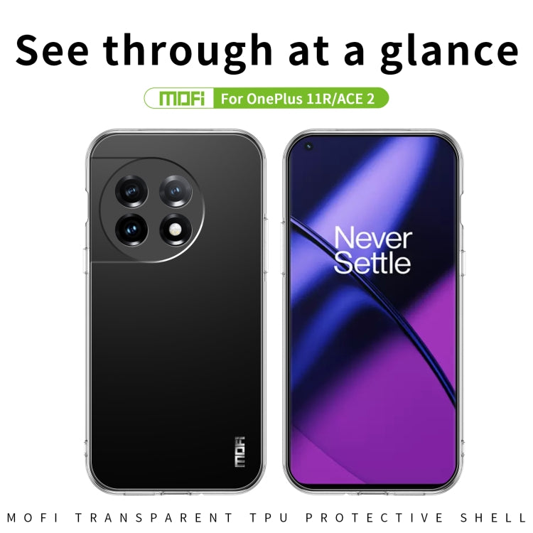 For OnePlus 11R / Ace 2 MOFI Ming Series Ultra-thin TPU Phone Case(Transparent) - OnePlus Cases by MOFI | Online Shopping South Africa | PMC TechLife | Buy Now Pay Later Mobicred