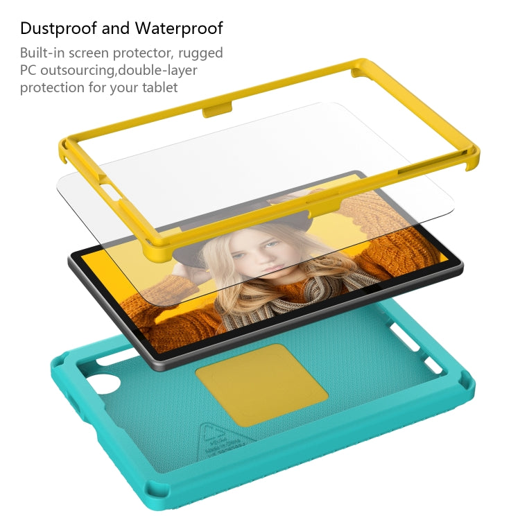 For Samsung Galaxy Tab A9 8.7 X110/X115 EVA Hybrid PC Shockproof Tablet Case with Frame(Glacial Green) - Galaxy Tab A9 by PMC TechLife | Online Shopping South Africa | PMC TechLife