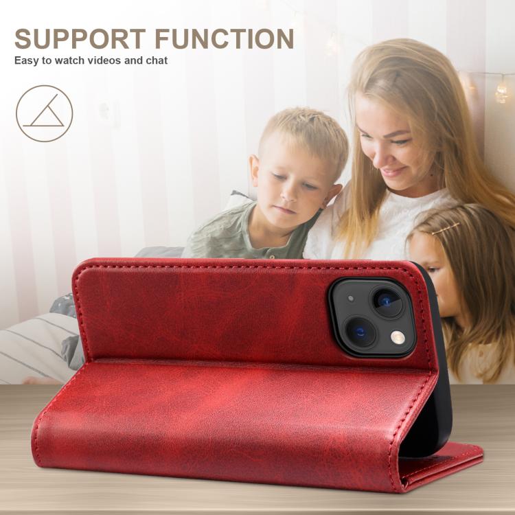 For Samsung Galaxy S25 Ultra 5G Suteni Calf Texture Horizontal Flip Leather Phone Case(Red) - Galaxy S25 Ultra 5G Cases by Suteni | Online Shopping South Africa | PMC TechLife | Buy Now Pay Later Mobicred