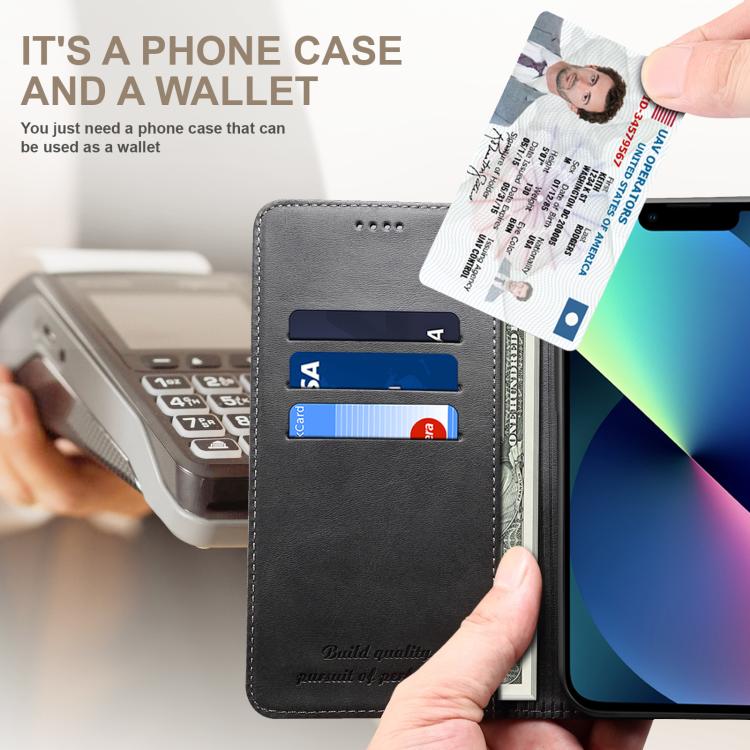 For Samsung Galaxy S25+ 5G Suteni Calf Texture Horizontal Flip Leather Phone Case(Black) - Galaxy S25+ 5G Cases by Suteni | Online Shopping South Africa | PMC TechLife | Buy Now Pay Later Mobicred