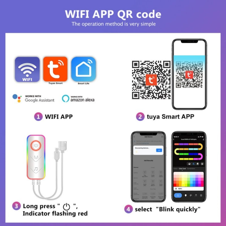 SAL043 2pcs Wifi RGB Rhythm Voice Music Desktop Atmosphere LED Table Lamp - Novelty Lighting by PMC TechLife | Online Shopping South Africa | PMC TechLife | Buy Now Pay Later Mobicred
