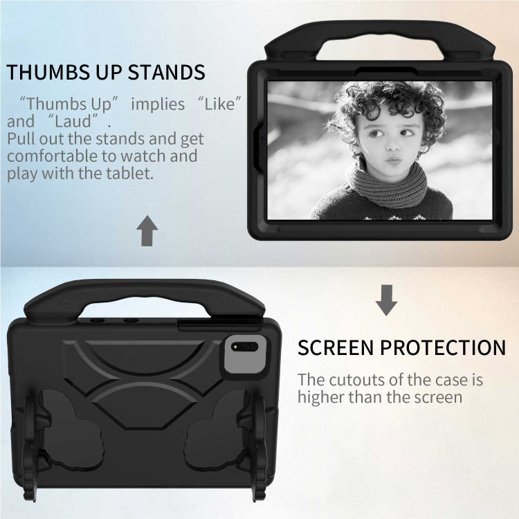 For  Lenovo Tab M11 /Xiaoxin Pad 11 2024 Thumb Bracket EVA Shockproof Tablet Case(Black) - Lenovo by PMC Jewellery | Online Shopping South Africa | PMC Jewellery | Buy Now Pay Later Mobicred