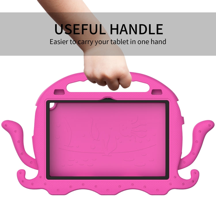 For Lenovo Tab M10 3rd Gen 10.1 TB-328 Octopus Style EVA Hybrid PC Shockproof Tablet Case with Strap(Rose Red) - Lenovo by PMC TechLife | Online Shopping South Africa | PMC TechLife | Buy Now Pay Later Mobicred