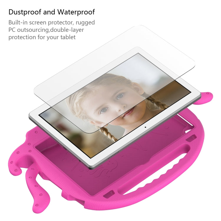 For Lenovo Tab M10 3rd Gen 10.1 TB-328 Octopus Style EVA Hybrid PC Shockproof Tablet Case with Strap(Rose Red) - Lenovo by PMC TechLife | Online Shopping South Africa | PMC TechLife | Buy Now Pay Later Mobicred