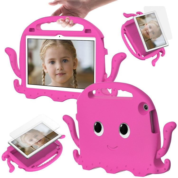 For Lenovo Tab M10 3rd Gen 10.1 TB-328 Octopus Style EVA Hybrid PC Shockproof Tablet Case with Strap(Rose Red) - Lenovo by PMC TechLife | Online Shopping South Africa | PMC TechLife | Buy Now Pay Later Mobicred