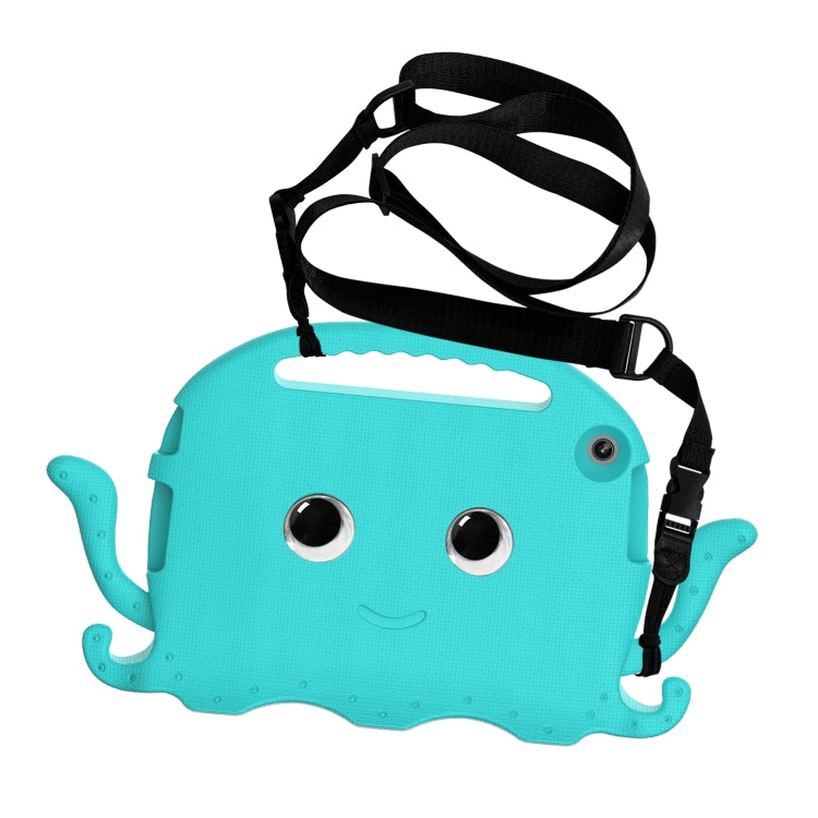 For Lenovo Tab M10 3rd Gen 10.1 TB-328 Octopus Style EVA Hybrid PC Shockproof Tablet Case with Strap(Glacial Green) - Lenovo by PMC TechLife | Online Shopping South Africa | PMC TechLife | Buy Now Pay Later Mobicred