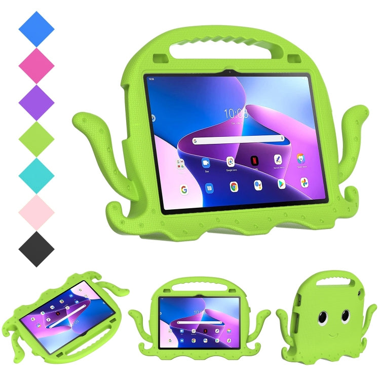 For Lenovo Tab M10 3rd Gen 10.1 TB-328 Octopus Style EVA Hybrid PC Shockproof Tablet Case with Strap(Grass Green) - Lenovo by PMC TechLife | Online Shopping South Africa | PMC TechLife | Buy Now Pay Later Mobicred