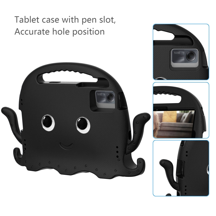 For Lenovo Tab M11 /Xiaoxin Pad 11 2024 Octopus Style EVA Hybrid PC Shockproof Tablet Case with Strap(Black) - Lenovo by PMC Jewellery | Online Shopping South Africa | PMC Jewellery | Buy Now Pay Later Mobicred
