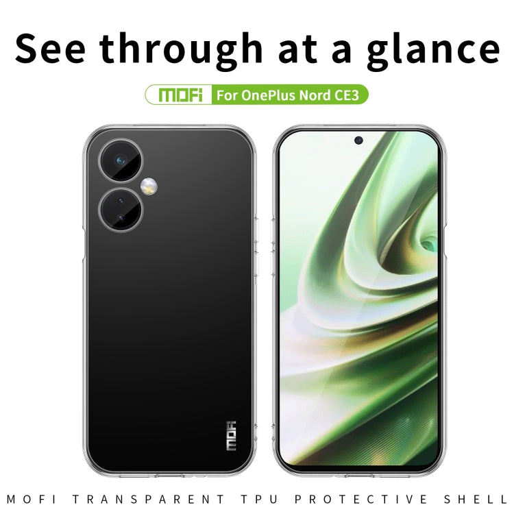 For OnePlus Nord CE 3 MOFI Ming Series Ultra-thin TPU Phone Case(Transparent) - OnePlus Cases by MOFI | Online Shopping South Africa | PMC TechLife